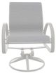 Telescope Casual Aruba Abalone/Snow Aluminum/Fabric Outdoor Sling Swivel Rocker-1