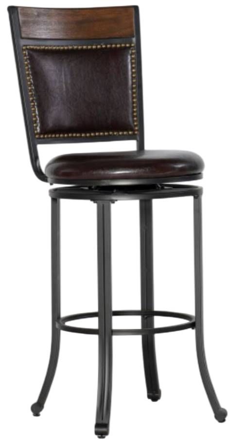 Powell® Franklin Dark Brown/Gray Swivel Bar Stool-0