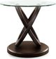 Furniture of America® Atwood II Glass Top End Table with Dark Walnut Base-3
