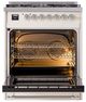 Ilve® Nostalgie II Noblesse 30'' Antique White Pro Style Dual Fuel Range with Chrome Trim-1