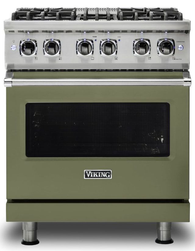 Viking® 5 Series 30" Cypress Green Pro Style Dual Fuel Liquid Propane Range-0