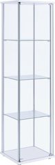 Coaster® Bellatrix White/Clear 4-Shelf Curio Cabinet-0