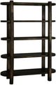 International Furniture Direct Balam Stained Dark Bookcase-1