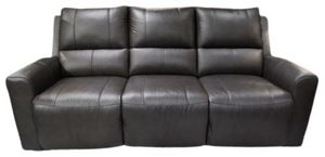 front view of the Signature Design by Ashley® Boxmere Storm Power Reclining Sofa