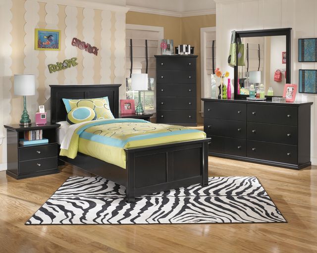 Signature Design by Ashley® Maribel Black Twin Panel Bed-2