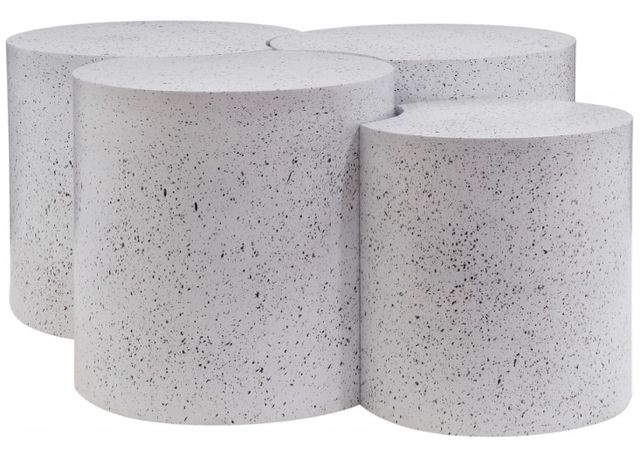 Meridian Furniture Dimple 4-Piece White Modular Nesting Coffee Table Set-1
