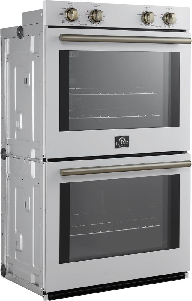 FORNO® Vomero Series Espresso 30" White Double Electric Wall Oven-4