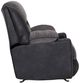 Franklin™ Grant Silverton Charcoal Fabric Power Rocker Recliner-5