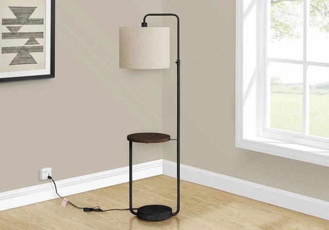 Monarch Specialties Inc. Black Floor Lamp with USB Port-2