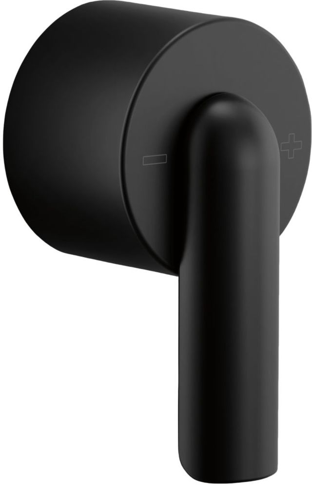 Brizo Roccesco™ Matte Black Sensori® Thermostatic Valve Trim Bent Lever Handle Kit-0
