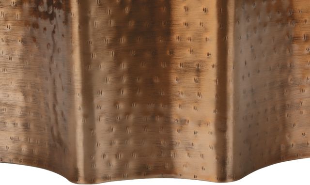 Monarch Specialties Inc. Antique Copper Iron Geometric End Table-3