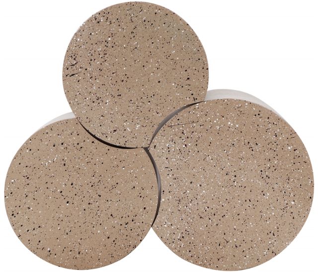Meridian Furniture Dimple 3-Piece Taupe 18'' Modular Nesting Coffee Table Set-2
