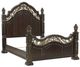 Homelegance® Catalonia Dark Cherry Queen Poster Bed-0