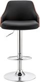 Armen Living Asher Chrome/Black Bar Stool-3