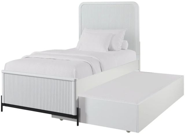Bernards Stiltz White Youth Full Panel Trundle Bed-4