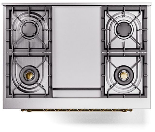 Ilve® Nostalgie II Series 36" Midnight Blue Pro Style Dual Fuel Range-2