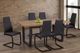 Titus Furniture T3350 Brown Dining Table with Black Metal Legs-3