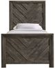 Elements International Eleanor Mocha Gray Twin Panel Bed-3