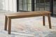 Signature Design by Ashley® Janiyah Light Brown Wooden Outdoor Dining Bench-3