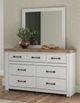 Benchcraft® Savonport Brown/White Dresser and Mirror-1