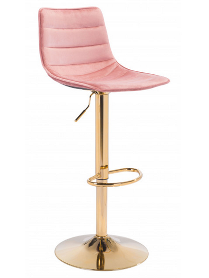 Zuo® Modern Prima Pink/Gold Bar Chair-0