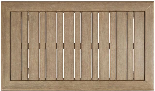 Signature Design by Ashley® Gerianne Grayish Brown Wooden Outdoor Cocktail Table-2