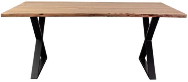 Porter International Designs Manzanita Natural Dining Table with Black X Base-1