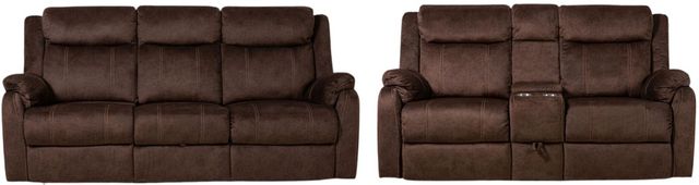 Global Furniture USA 2-Piece Domino Coffee Manual Reclining Living Room Set-0