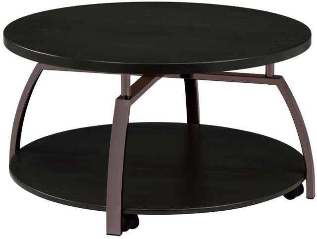 Coaster® Dacre 2-Piece Dark Charcoal Occasional Table with Black Nickel Accent Set-2