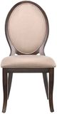 Mazin Furniture Delavan Cherry Brown/Neutral Side Chair with Oval Back-1
