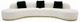 VIG Furniture Divani Casa Frontier Black/White Sectional Sofa with Pillows-0