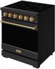 Thor Kitchen 30" Black Pro Style Electric Range with Precision Knob Control & Bronze Hardware-3