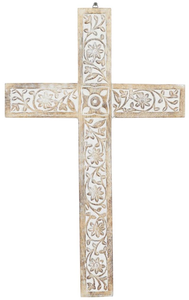 Deco Marche Brown 24” Cross Wall Decor-0