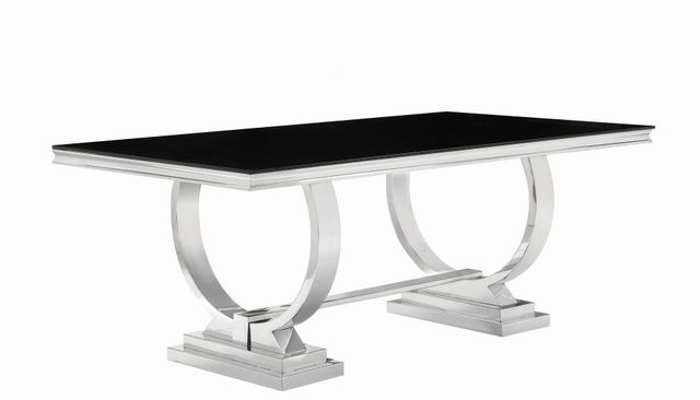 Coaster® Antoine 5-Piece Chrome Dining Set-1