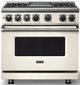 Viking® 7 Series 36" Pure White Pro Style Dual Fuel Range with Griddle-0