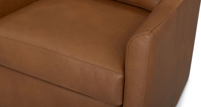 Bassett® Furniture Customizable Sloan Leather Slope Arm Swivel Glider Chair-4