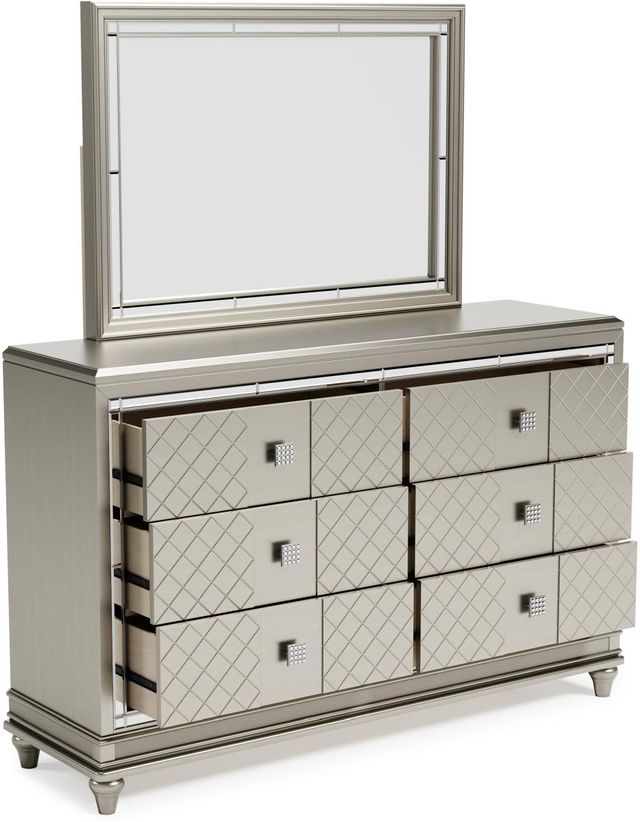 Signature Design by Ashley® Chevanna Platinum Dresser and Mirror-3