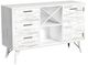 Elements International Rogen Rustic White Server-0