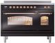 Ilve® Nostalgie II Series 48" Glossy Black Pro Style Induction Range-3