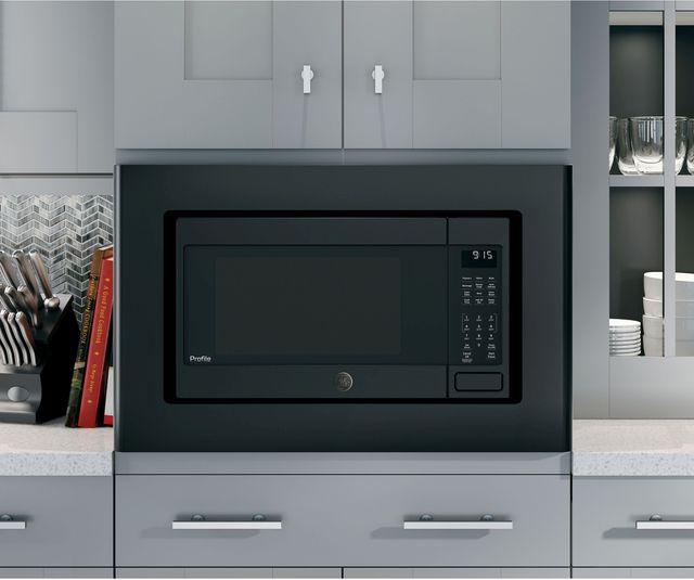 GE® 27" Black Built In Microwave Trim-1