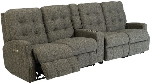 Flexsteel® Devon Onyx Power Reclining Sectional with Power Headrests-1