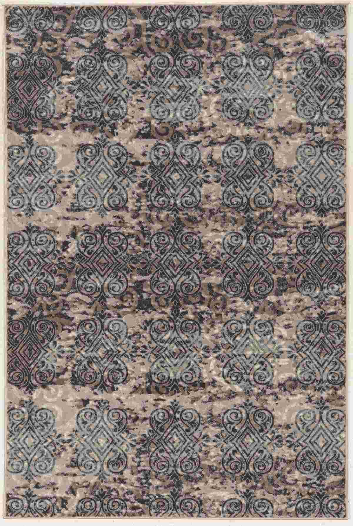 Linon Vintage Clara Blue/Gray 5' x 8' Area Rug | LFD Home