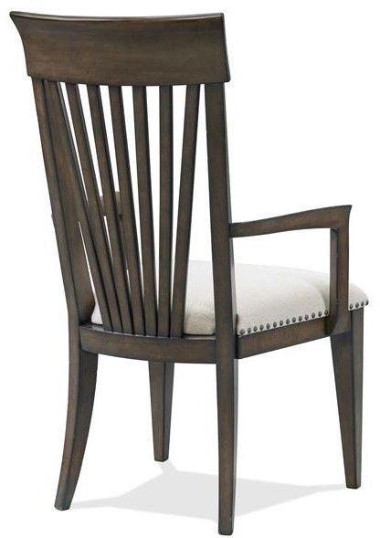 Riverside Furniture Forsyth Gray/Toasted Peppercorn Slat Back Arm Chair-3