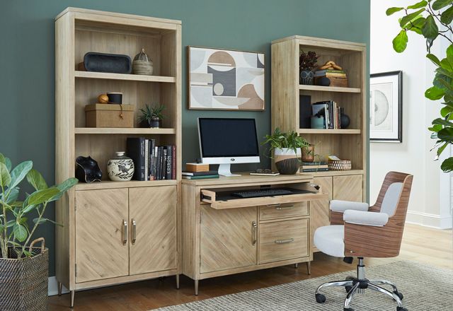 aspenhome® Maddox Biscotti Door Bookcase-2