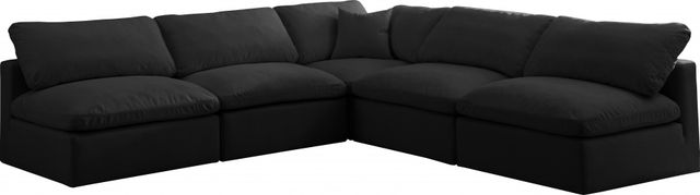 Meridian Furniture Plush Black Velvet Standard Cloud Modular Sectional-0