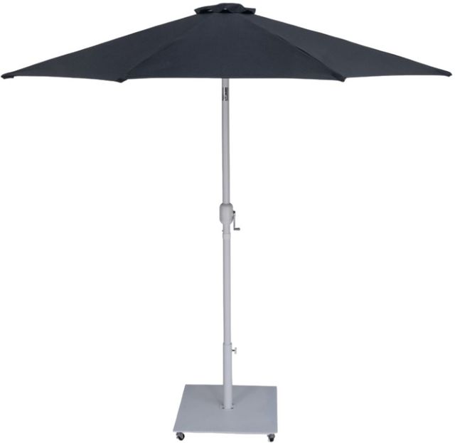 Meridian Furniture Fiji Black/Matte White Aluminum Outdoor Patio Umbrella and Base-0