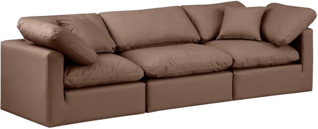 Meridian Furniture Indulge 3-Piece Brown 105" Sofa-0