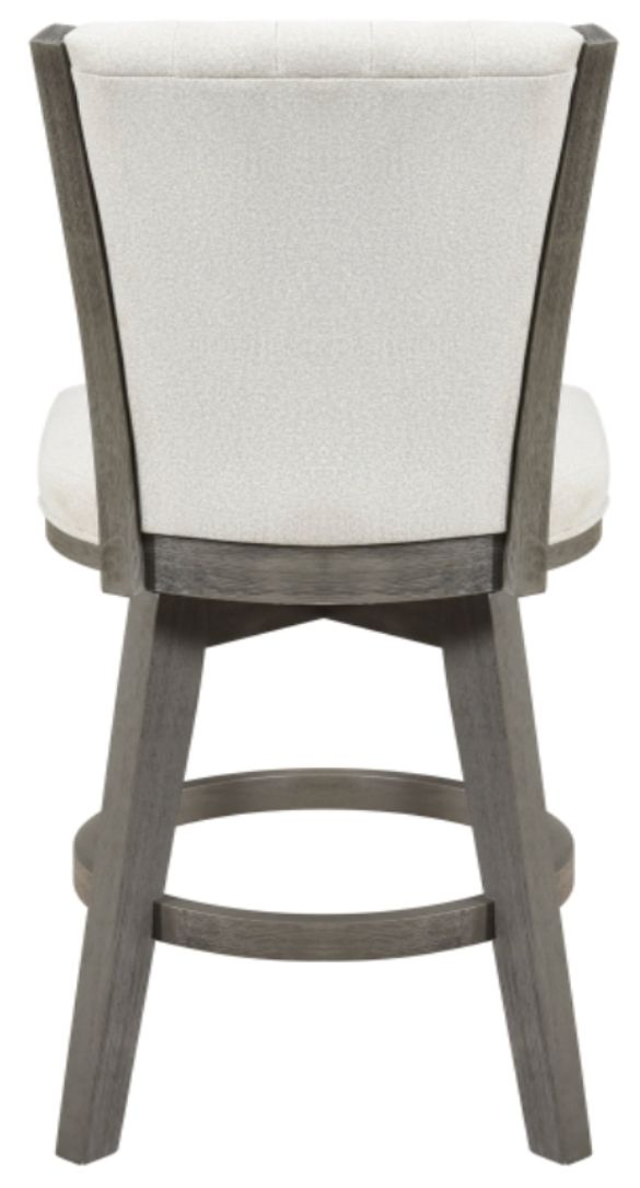 Homelegance® Corvallis Beige/Wire Brushed Gray Swivel Counter Height Chair-4