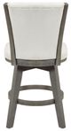 Homelegance® Corvallis Beige/Wire Brushed Gray Swivel Counter Height Chair-4