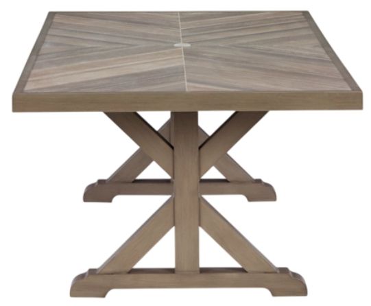 Signature Design by Ashley® Revare Beach Beige Aluminum/Porcelain Outdoor Dining Table-3
